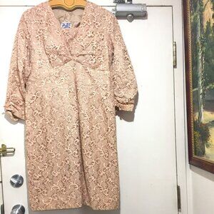 VINTAGE BLUE BELLE MIDI LACE DRESS SIZE M